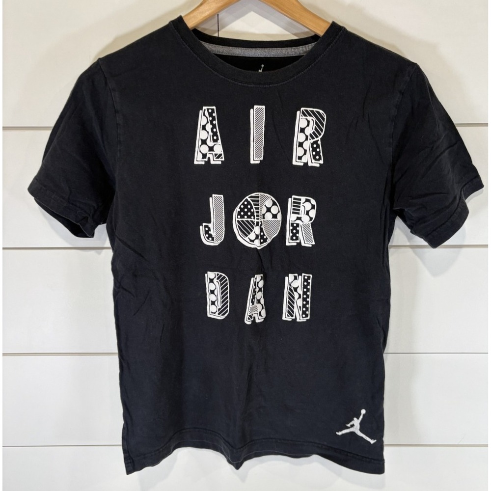 Youth Nike Basketball Black T Shirt Air Jordan Graphics 3D Size Extra Large XL